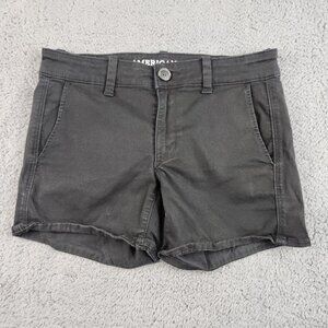 American Eagle AE Super Stretch AEO Twill Black Shorts Women's Size 2 MIDI Chino